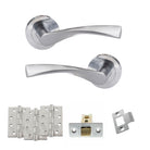 Eco Aqua Door Handle Pack in Satin Chrome