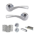 Eco Aqua Door Handle Pack in Satin Chrome