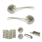 Eco Aqua Door Handle Pack in Satin Nickel