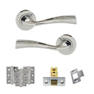 Eco Wave Door Handle Pack in Polished Chrome