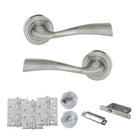 Eco Wave Door Handle Pack in Satin Chrome