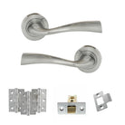 Eco Wave Door Handle Pack in Satin Chrome