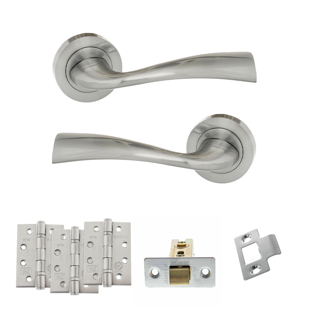 Eco Wave Door Handle Pack in Polished Chrome