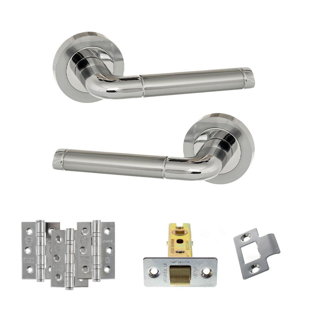 Eco Ocean Door Handle Pack in Polished Chrome