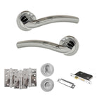 Eco Crest Door Handle Pack in Polished Chrome
