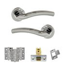 Eco Crest Door Handle Pack in Polished Chrome