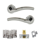 Eco Crest Door Handle Pack in Polished Chrome