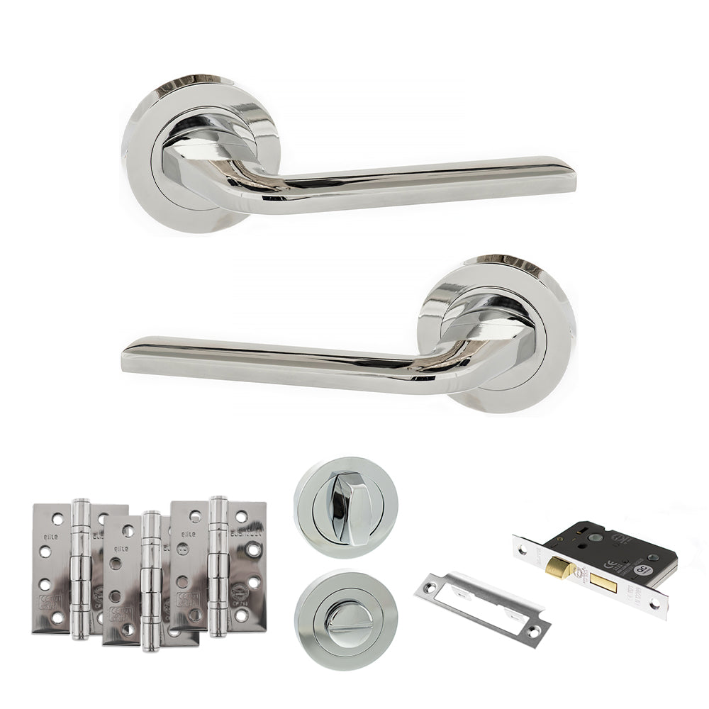 Eco Surf Door Handle Pack in Polished Chrome