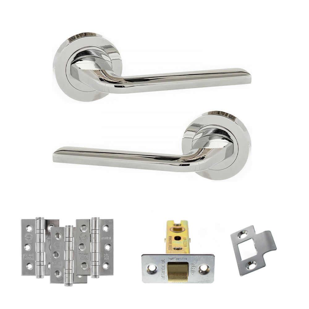 Eco Surf Door Handle Pack in Polished Chrome