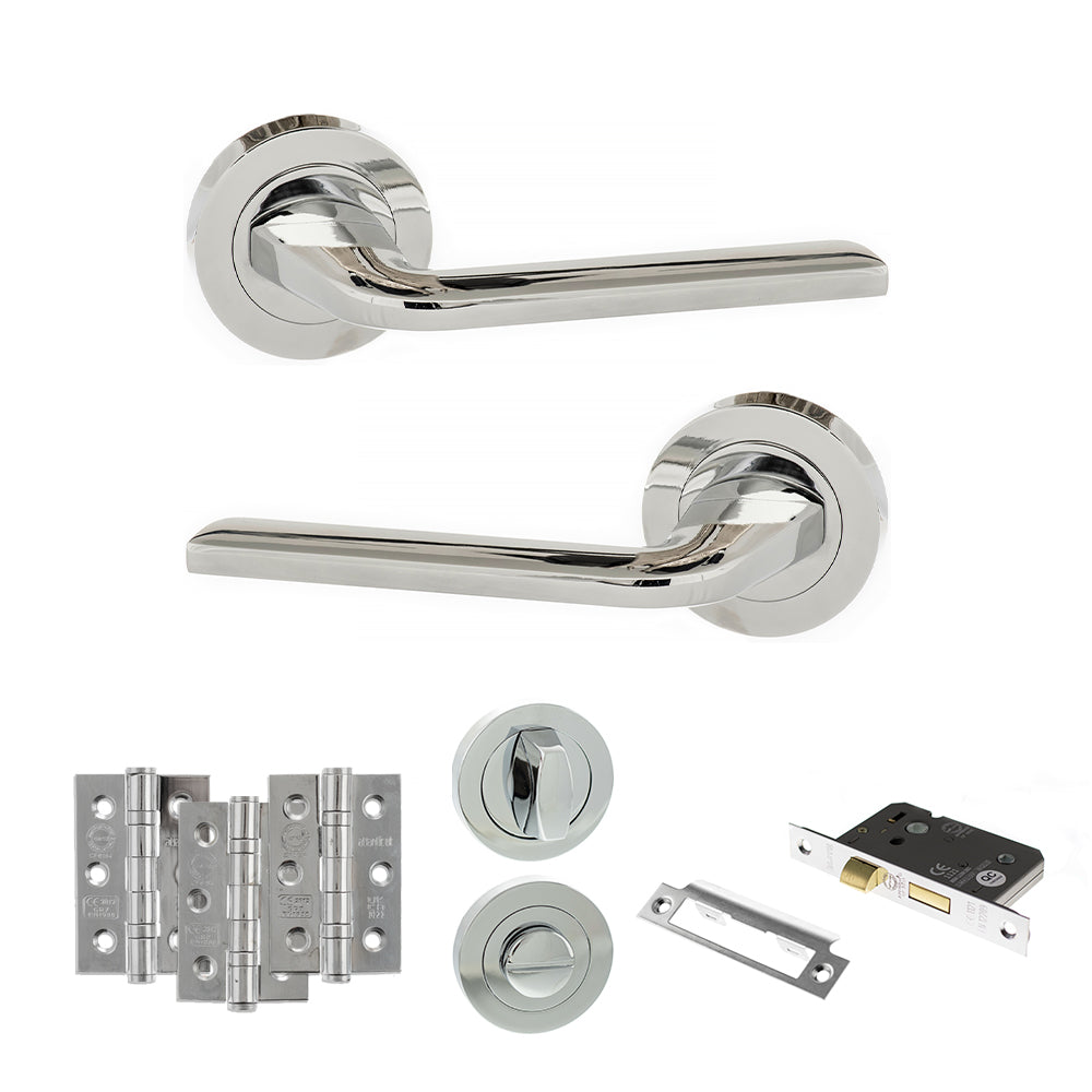 Eco Surf Door Handle Pack in Polished Chrome