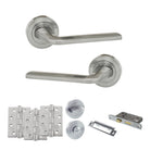 Eco Surf Door Handle Pack in Satin Chrome