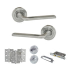 Eco Surf Door Handle Pack in Satin Chrome