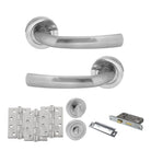 Nevada Door Handle Pack in Satin Chrome