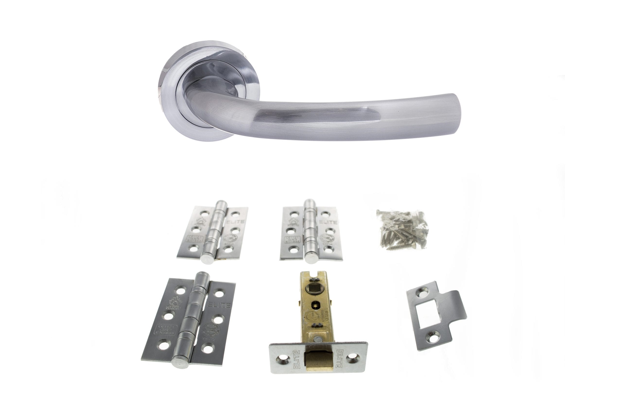 Nevada Door Handle Pack in Satin Chrome
