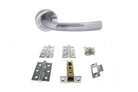 Nevada Door Handle Pack in Satin Chrome