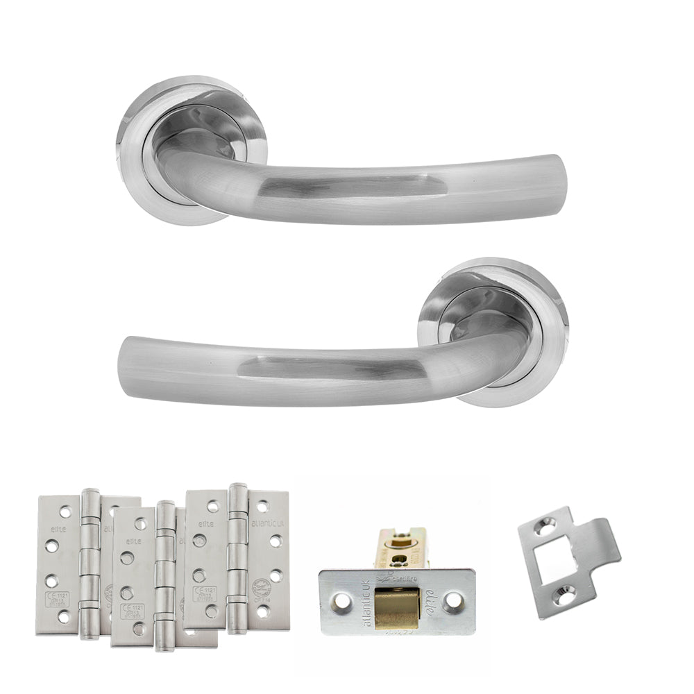 Nevada Door Handle Pack in Satin Chrome