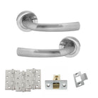 Nevada Door Handle Pack in Satin Chrome