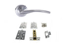 Arizona Door Handle Pack in Satin Chrome