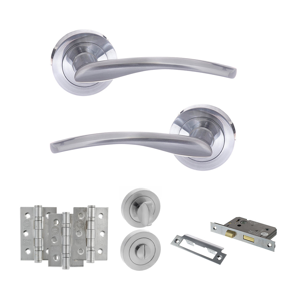 Arizona Door Handle Pack in Satin Chrome