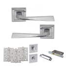 California Door Handle Pack in Satin Chrome