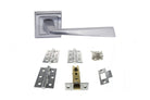California Door Handle Pack in Satin Chrome