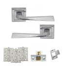 California Door Handle Pack in Satin Chrome