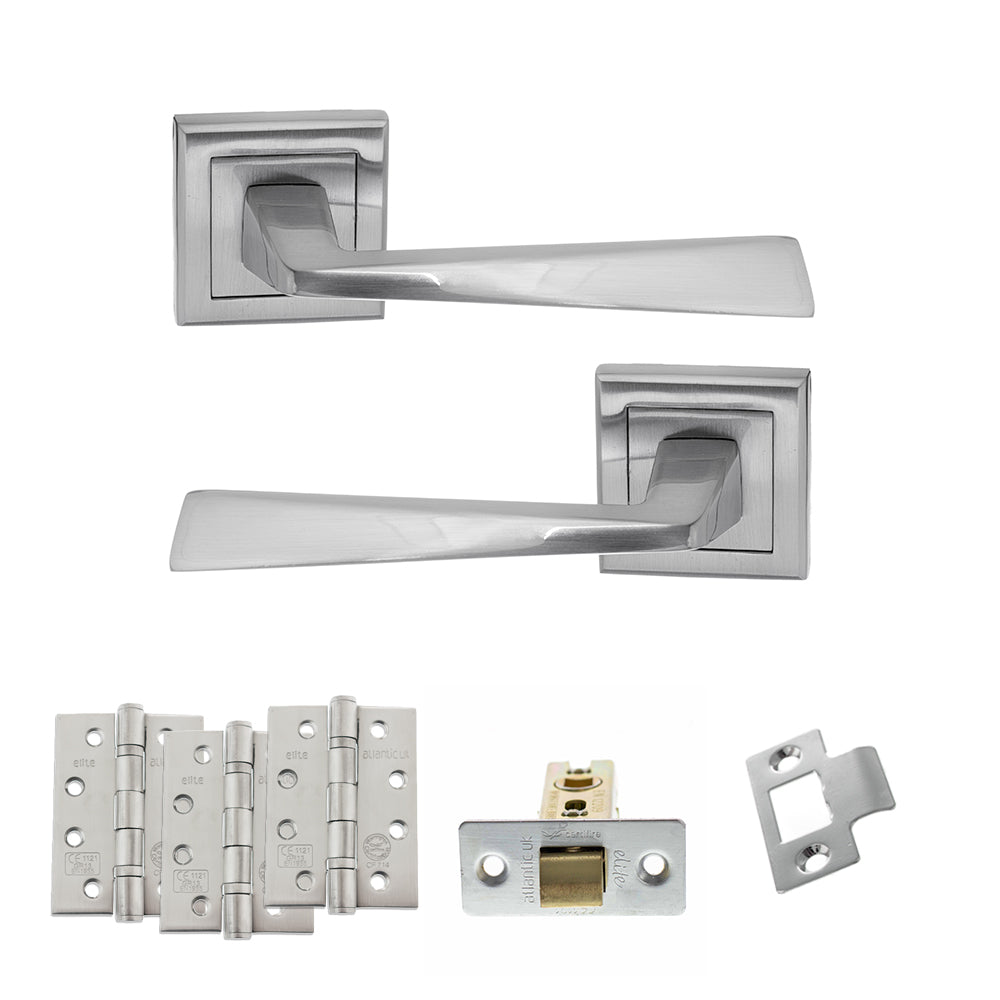 California Door Handle Pack in Satin Chrome
