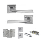 California Door Handle Pack in Satin Chrome