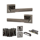Kansas Door Handle Pack in Black Nickel