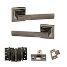 Kansas Door Handle Pack in Black Nickel