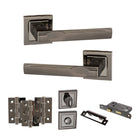 Kansas Door Handle Pack in Black Nickel