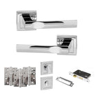 Kansas Door Handle Pack in Polished Chrome
