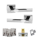 Kansas Door Handle Pack in Polished Chrome