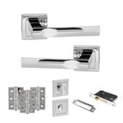 Kansas Door Handle Pack in Polished Chrome