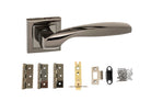 Oklahoma Door Handle Pack in Black Nickel