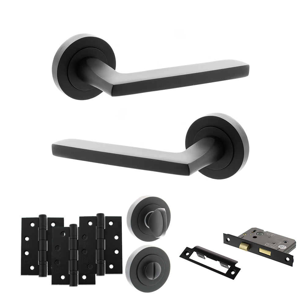 Alaska Door Handle Pack in Matt Black