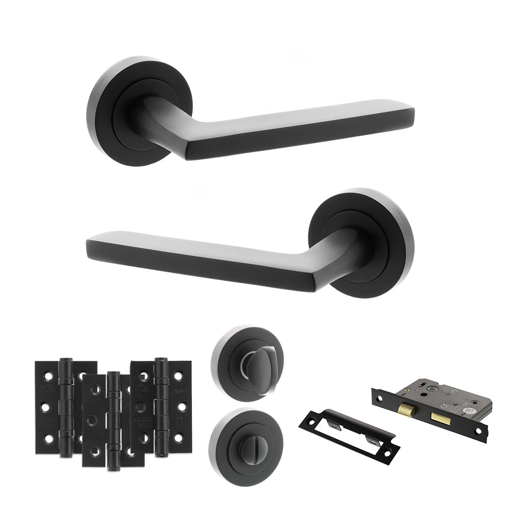 Alaska Door Handle Pack in Matt Black