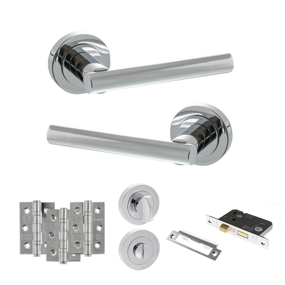 Nebraska Door Handle Pack in Polished Chrome