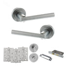Nebraska Door Handle Pack in Satin Chrome