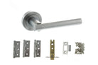 Nebraska Door Handle Pack in Satin Brass