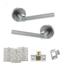 Nebraska Door Handle Pack in Satin Chrome