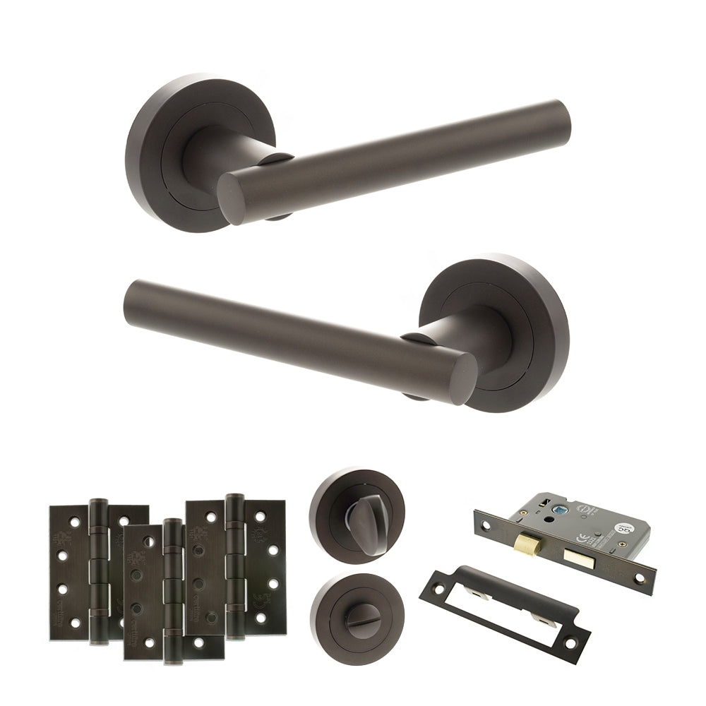Nebraska Door Handle Pack in Urban Dark Bronze