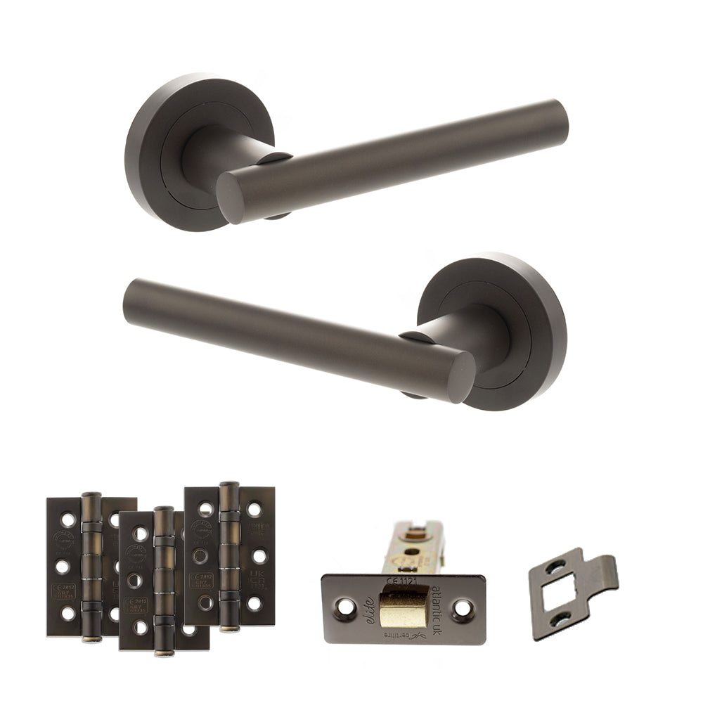 Nebraska Door Handle Pack in Satin Chrome