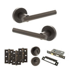 Nebraska Door Handle Pack in Urban Dark Bronze