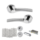 Florida Door Handle Pack in Polished Chrome