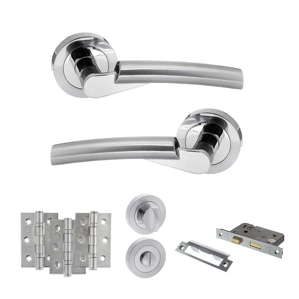 Florida Door Handle Pack in Polished Chrome