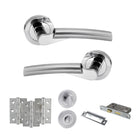 Florida Door Handle Pack in Polished Chrome