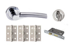 Florida Door Handle Pack in Polished Chrome