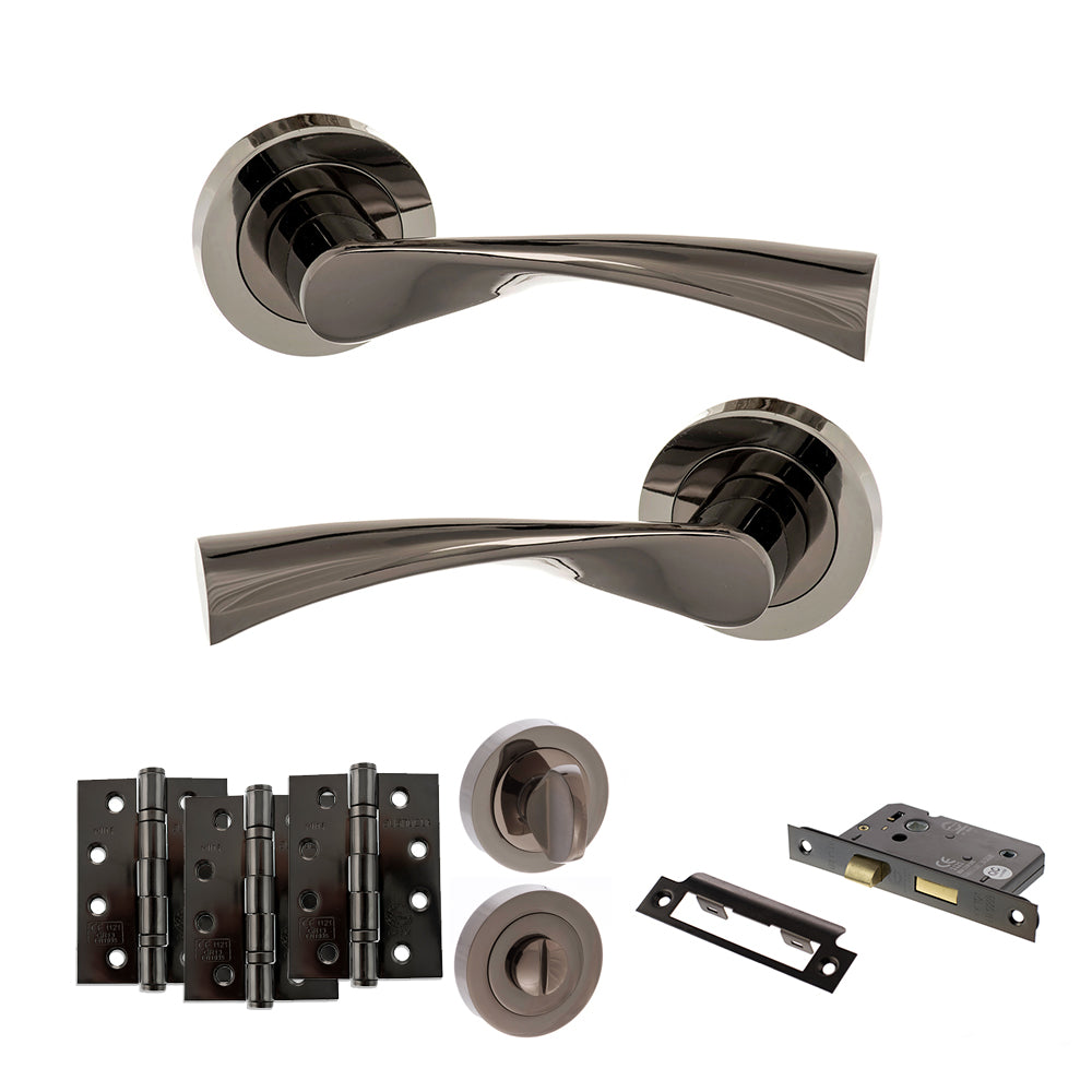 Colorado Door Handle Pack in Black Nickel