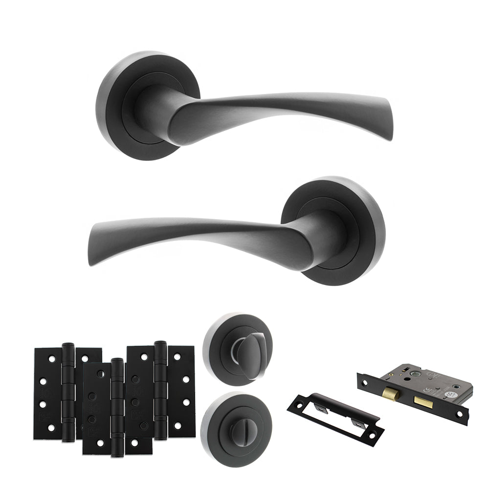 Colorado Door Handle Pack in Matt Black